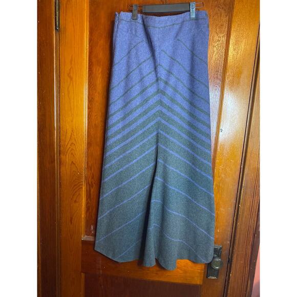VINTAGE Express Wool Purple Gray Maxi Skirt 10 - Picture 5 of 7